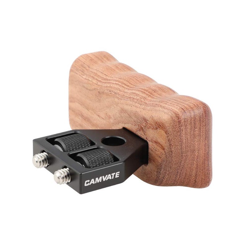 CAMVATE DSLR Wooden Handle for Right Grip Mount Support for DV Video Cage Rig(Right Hand) - 1476 - Image 3